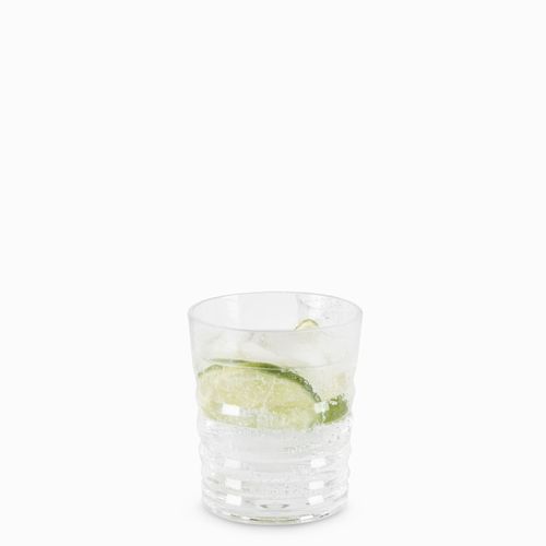 Vaso corto estriado
