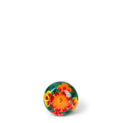 Pomo madera flor naranja