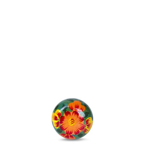 Pomo madera flor naranja