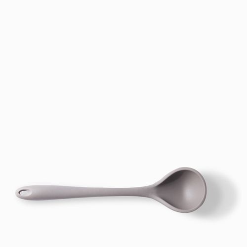 Cucharon sopa en silicona gris