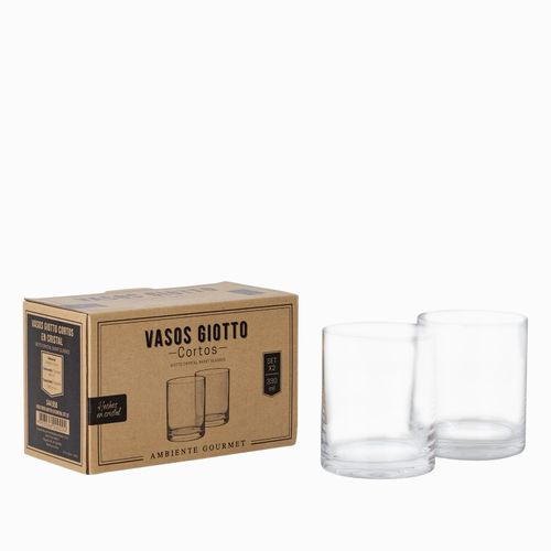 Vaso corto giotto en cristal setx2