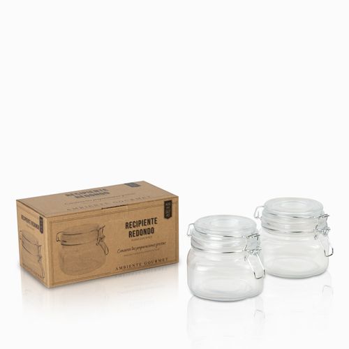 Recip. redondo 400 ml set x 2