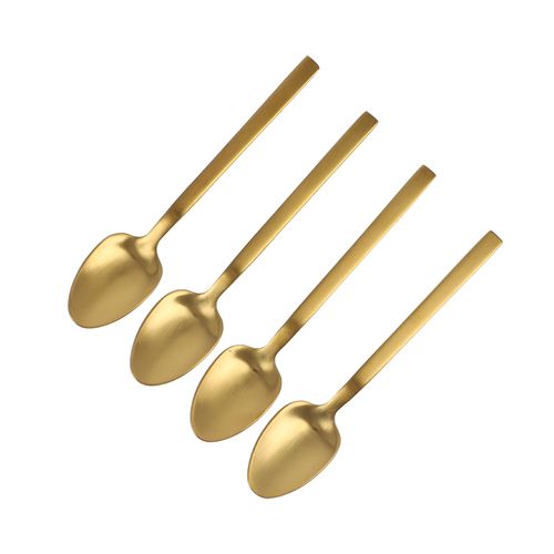 Cucharas cafe dorado mate set x 4