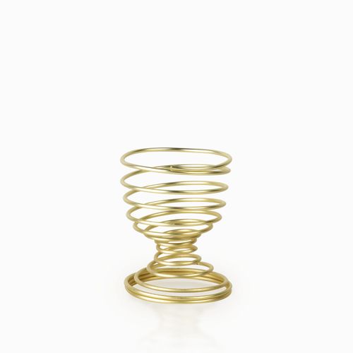 Soporte para huevo dorado