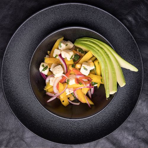 Plato principal negro mate 26 cm setx4