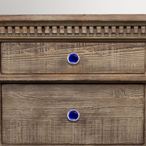 Pomo roca azul set x 2