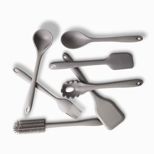 Cuchara pasta en silicona gris
