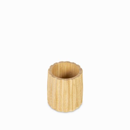 Cilindro en bambu lineas 12x11cm