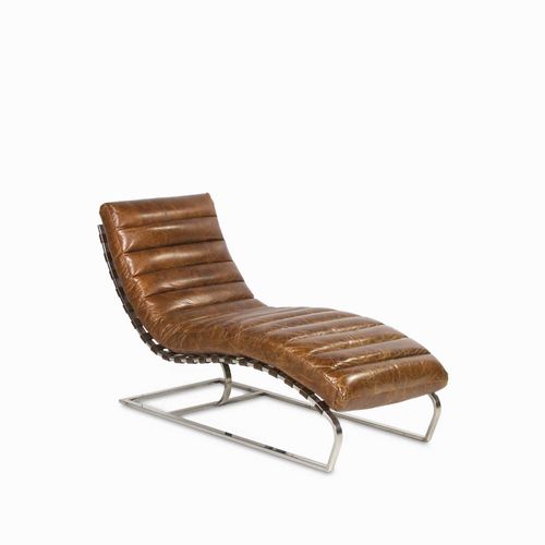 Silla cuero relax miel