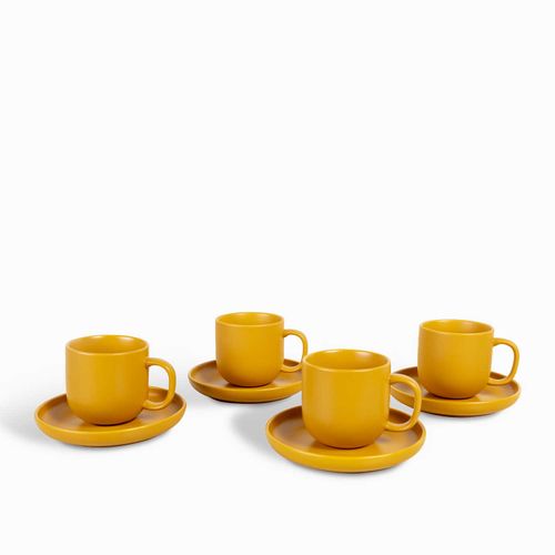 Pocillo y plato puebla 350ml setx4