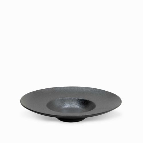 Plato hondo negro mate 27cm