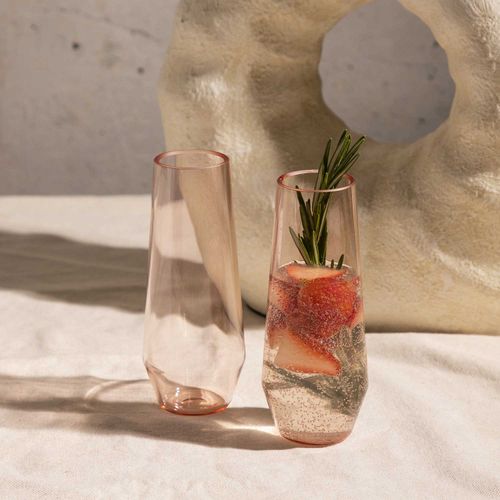 Vaso para licor muse rosa setx2
