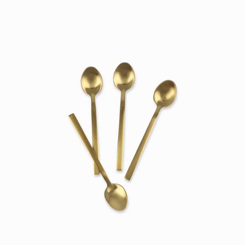 Cucharas cafe dorado mate set x 4