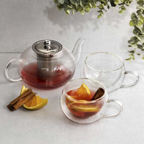 Tetera con infusor en vidrio 1000ml