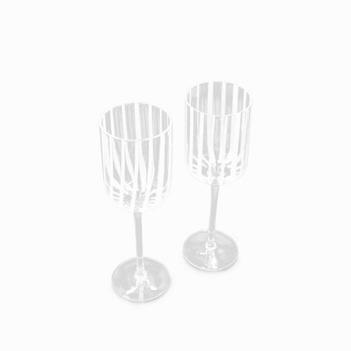 Copa líneas blancas 345ml setx2