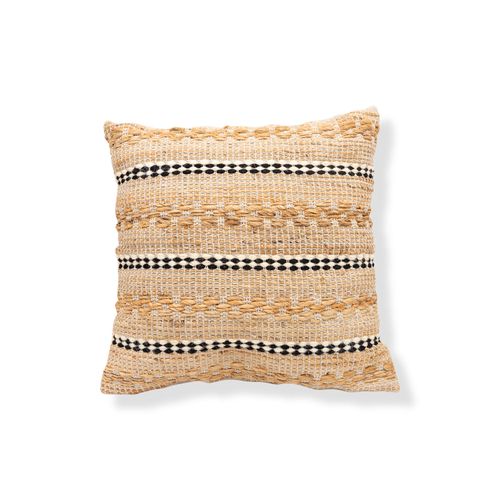 Cojín Natural y líneas negras 45x45 cm