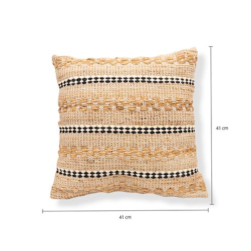 Cojín Natural y líneas negras 45x45 cm