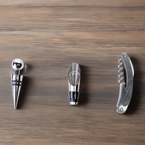 Set para vinos en acero x 3