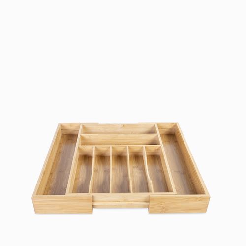 Caja para cubiertos en bambú expandible