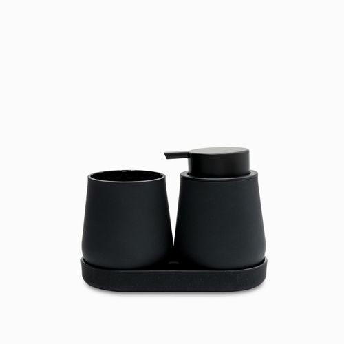Set para baño Britta negro