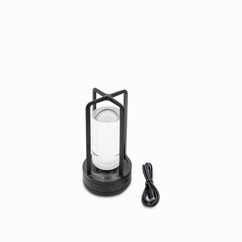 Lámpara de mesa led farol negro