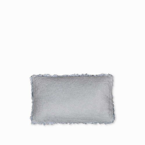 Cojín algodón gris 30x50cm
