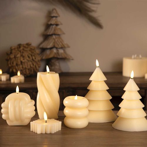 Vela led arbol navidad 12x15.5cm