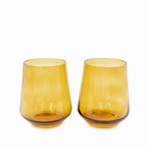 Vaso Corvo ambar 390ml setx2