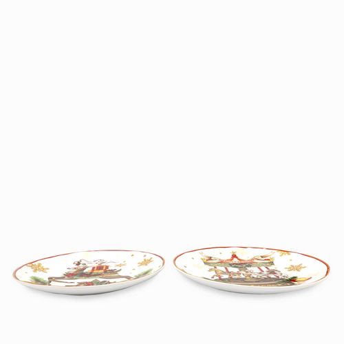 Plato principal noche buena snow 27cm setx2