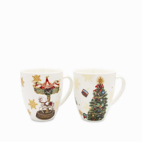Mug noche buena snow 350ml setx2