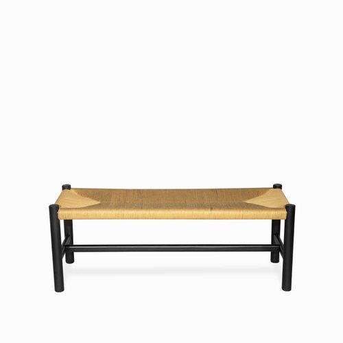 Banca tejido tipo v negra 46x122x43
