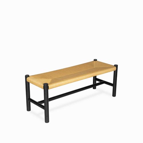 Banca tejido tipo v negra 46x122x43