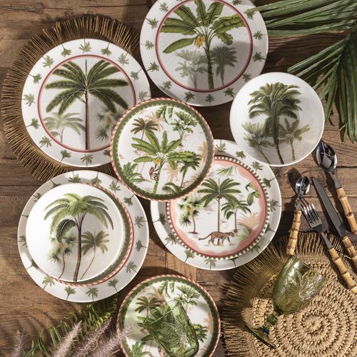 Plato palmeras mono 26 cm