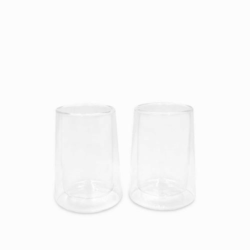 Vaso doble pared cuadrado 300ml setx2