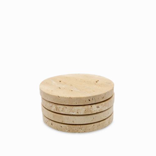 Portavasos travertino set x4