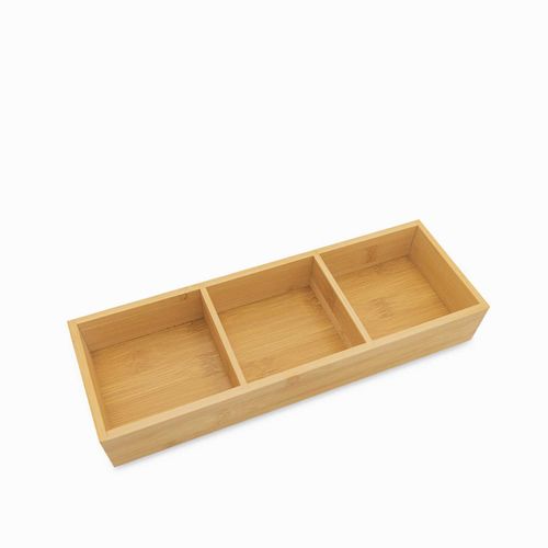 Caja organizadora divisiones en bambu 29.2x10.2x4.4cm