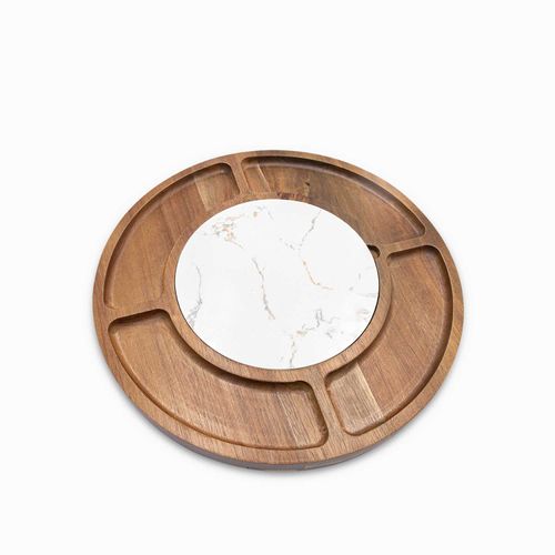 Tabla de quesos redonda setx3 cuchillos