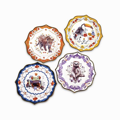 Plato Tesoro jungla 20cm setx4