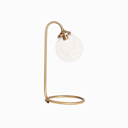 Lámpara mesa globo brass