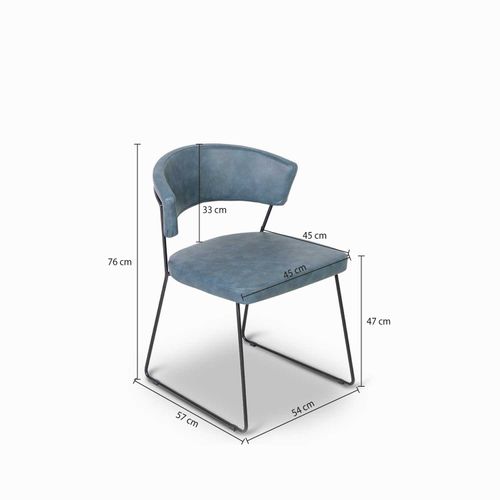 Silla de comedor Mod azul