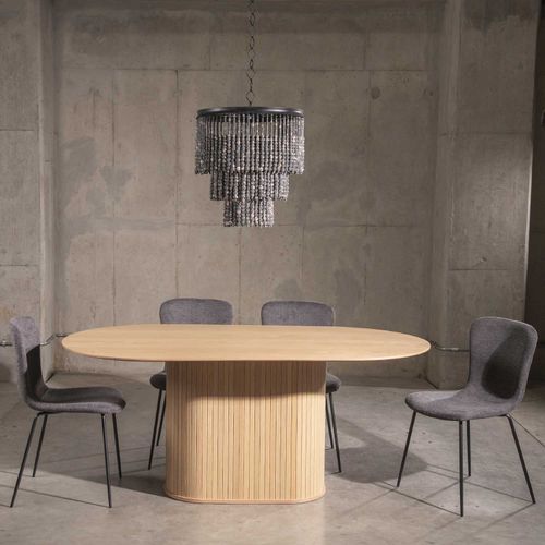 Silla de comedor Konna gris oscuro 85x48x56