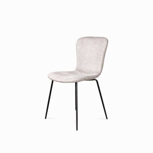 Silla de comedor Konna gris claro 85x48x56