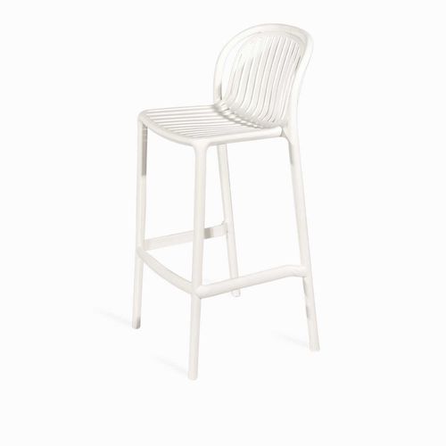 Silla bar Arco y Rayas blanca