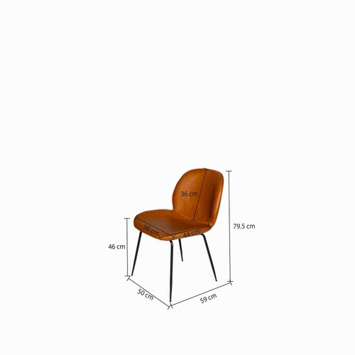 Silla comedor Concha miel pata negra