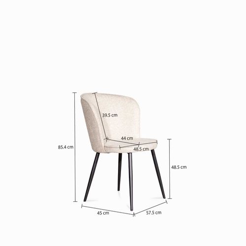 Silla de comedor Jenna arena 84x58x59