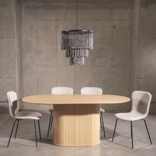 Silla de comedor Konna arena 85x48x56