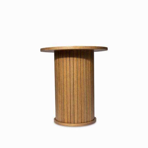 Mesa auxiliar Lenon redonda 55x50x50 color oscuro