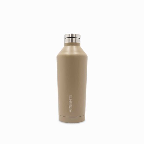 Botella doble pared en acero taupe