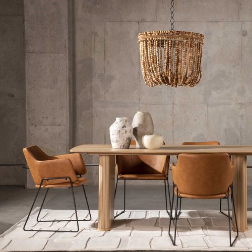 Mesa de comedor Lenon columnas 75x190x100