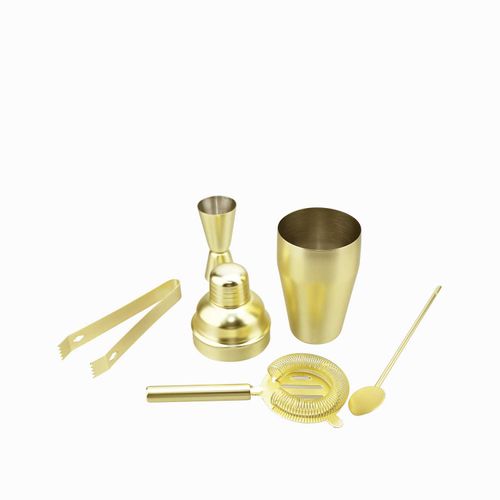 Set cocteles dorado x5